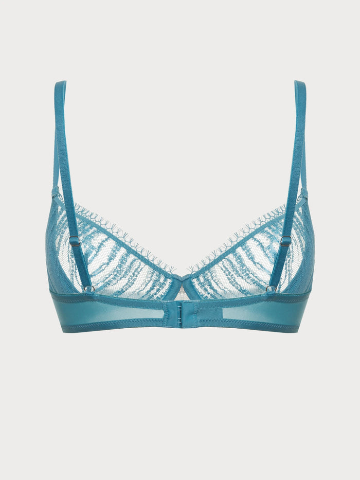 Azure Lace Eyelash Trim Bra