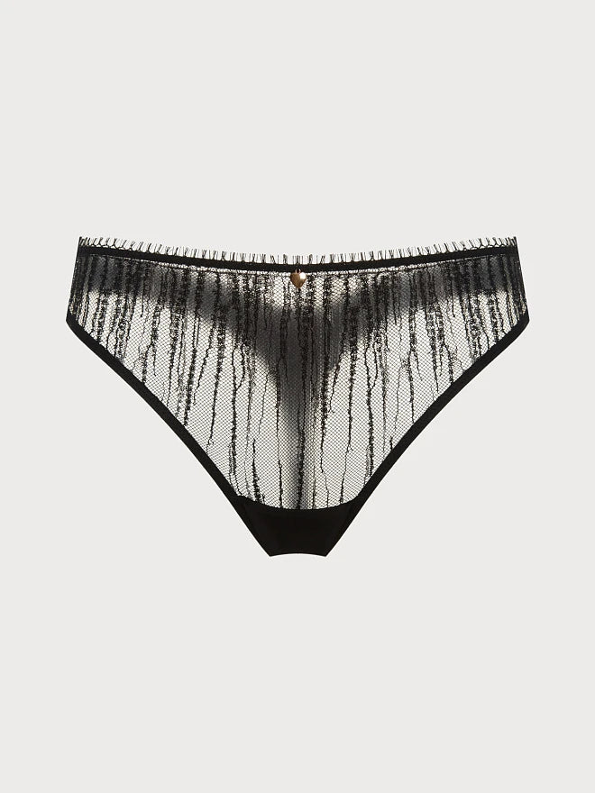 Midnight Rainfall Tulle Briefs