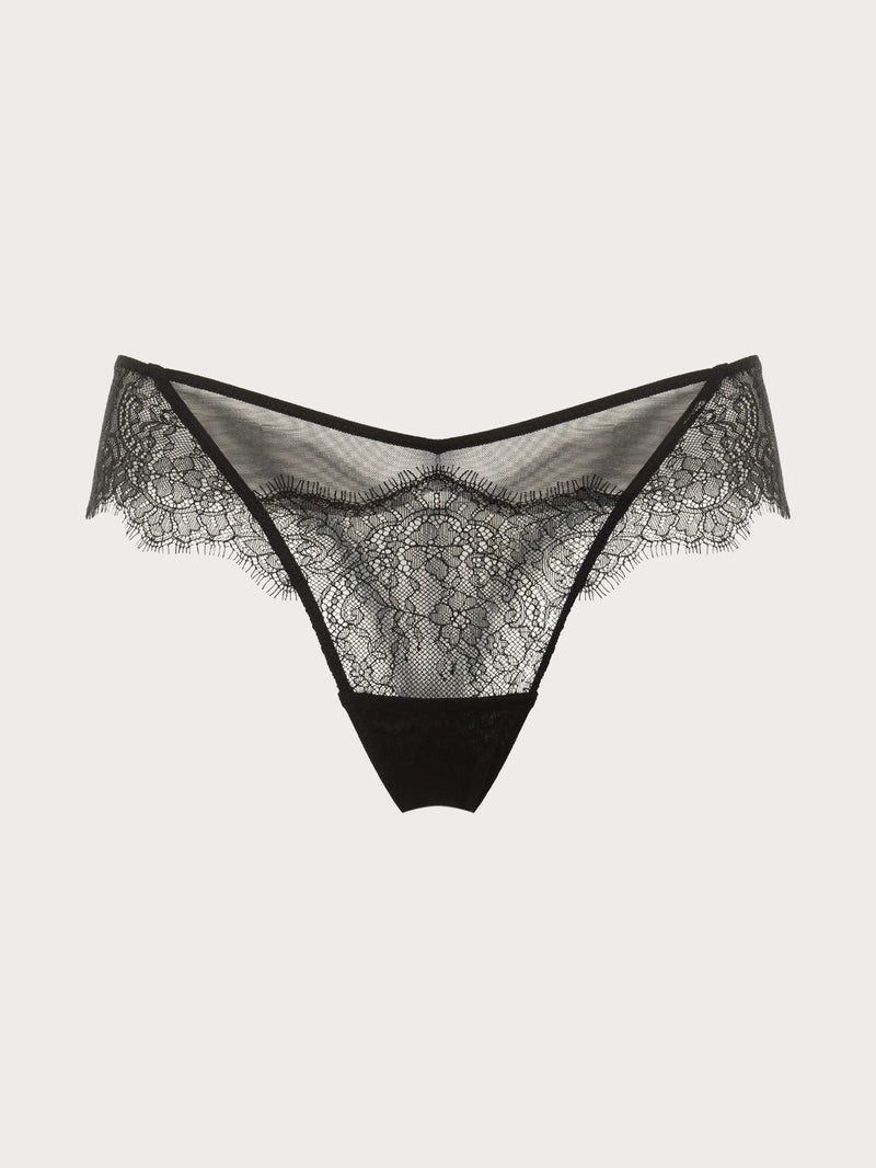 Eyelash Lace V-Cut Hipster Briefs