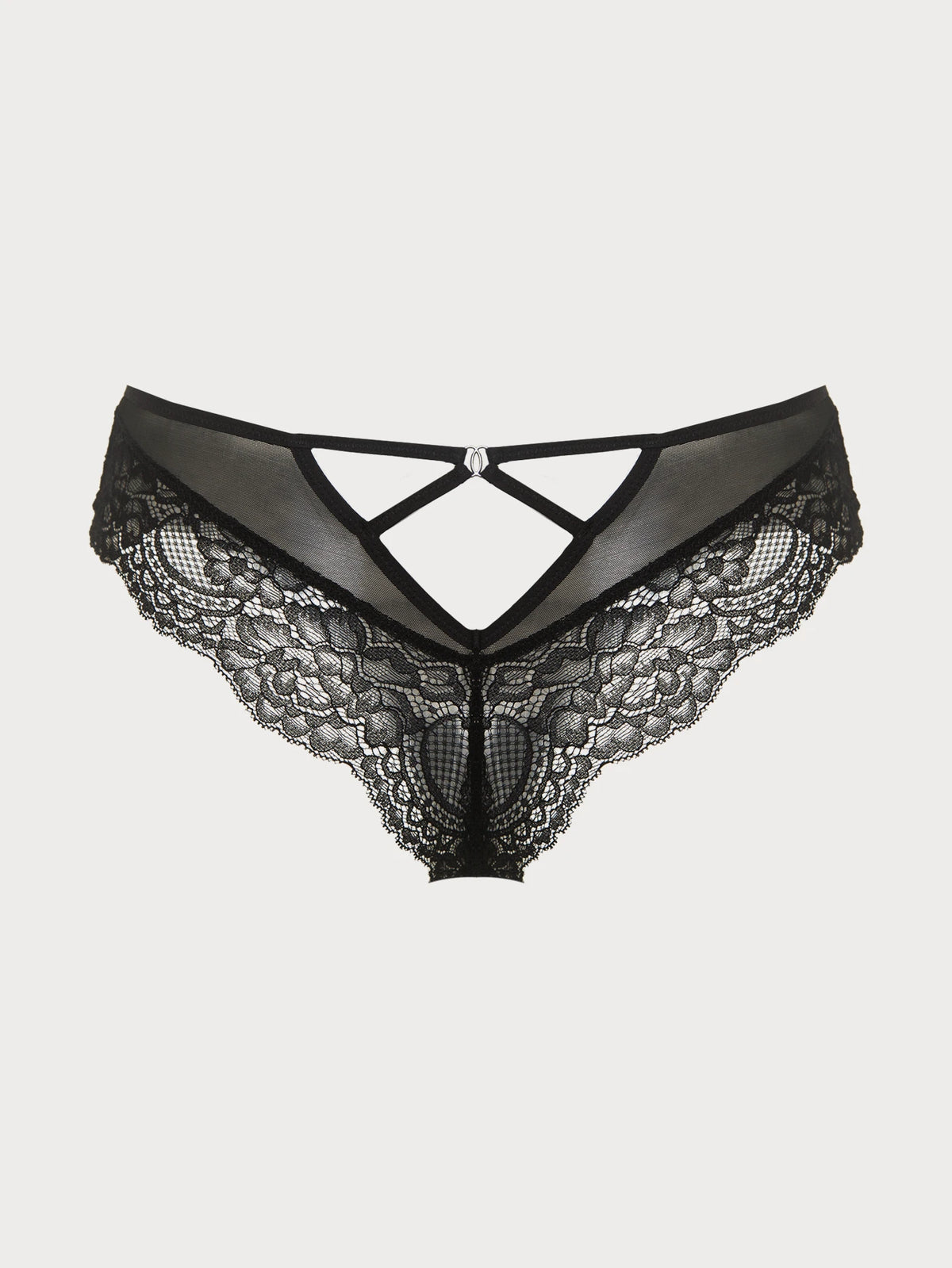 Midnight Noir Strappy Lace & Mesh Panty