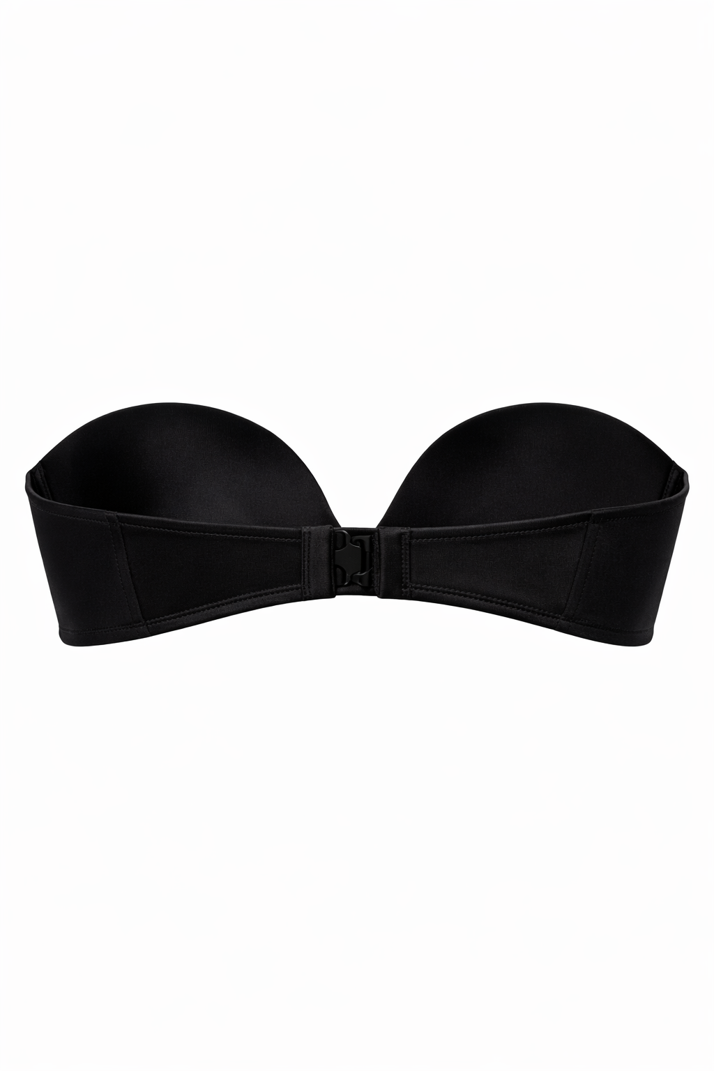 Midnight Satin Strapless Bandeau Bra with Seamless Finish