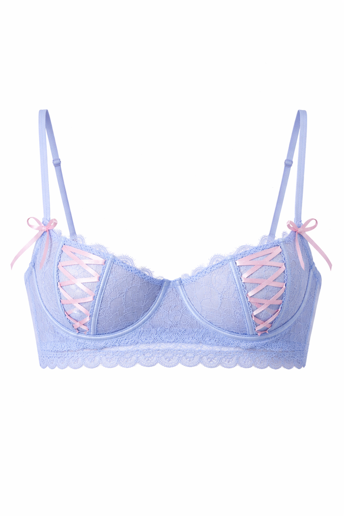 Azure Ribbon Longline Bra