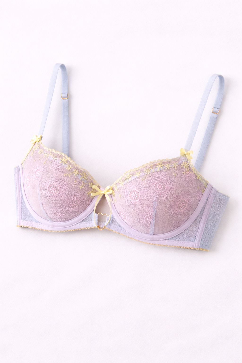 Lavender Sorbet Embroidered Heart Bra