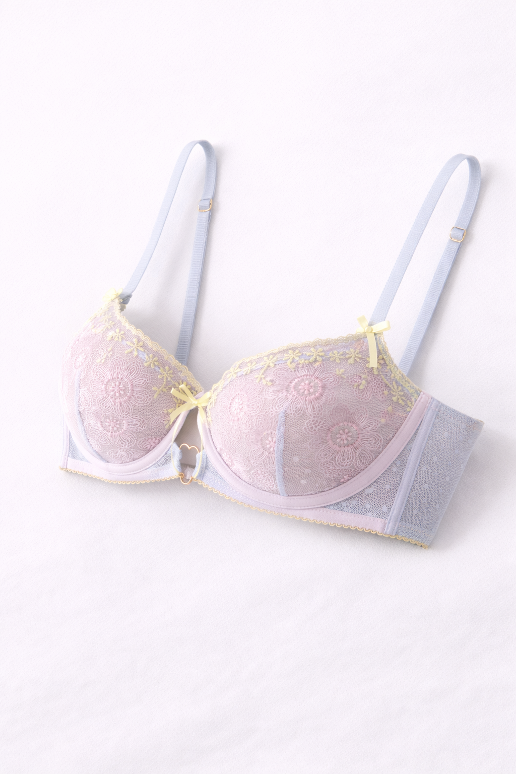 Lavender Sorbet Embroidered Heart Bra