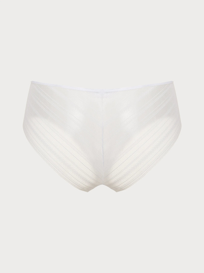 Seamless-Edge Lace & Microfiber Slip Briefs