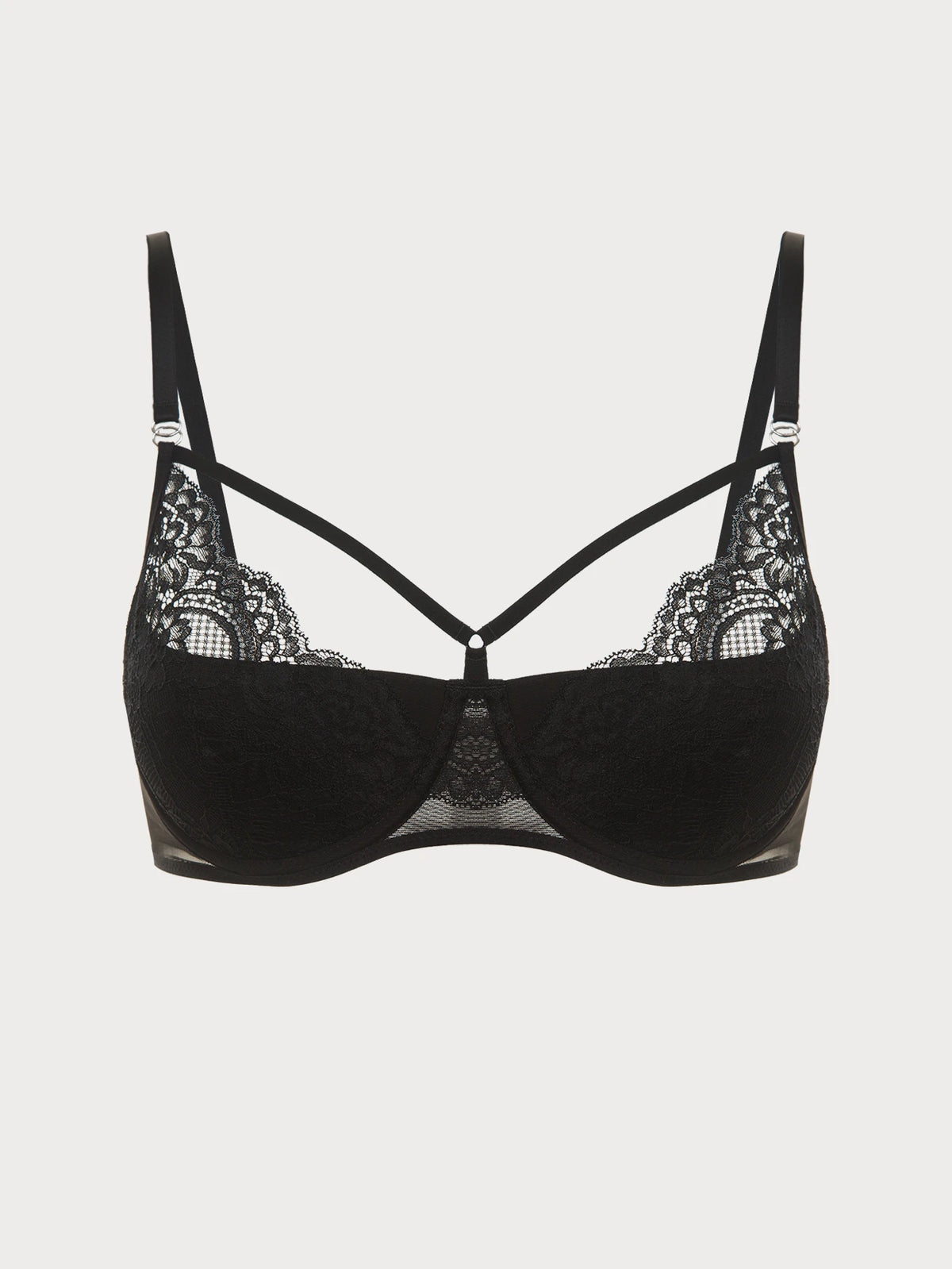 Obsidian Lace Harness Balconette Bra
