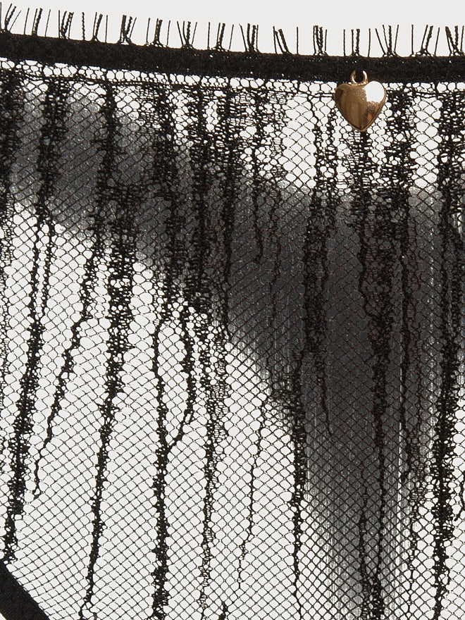 Midnight Rainfall Tulle Briefs