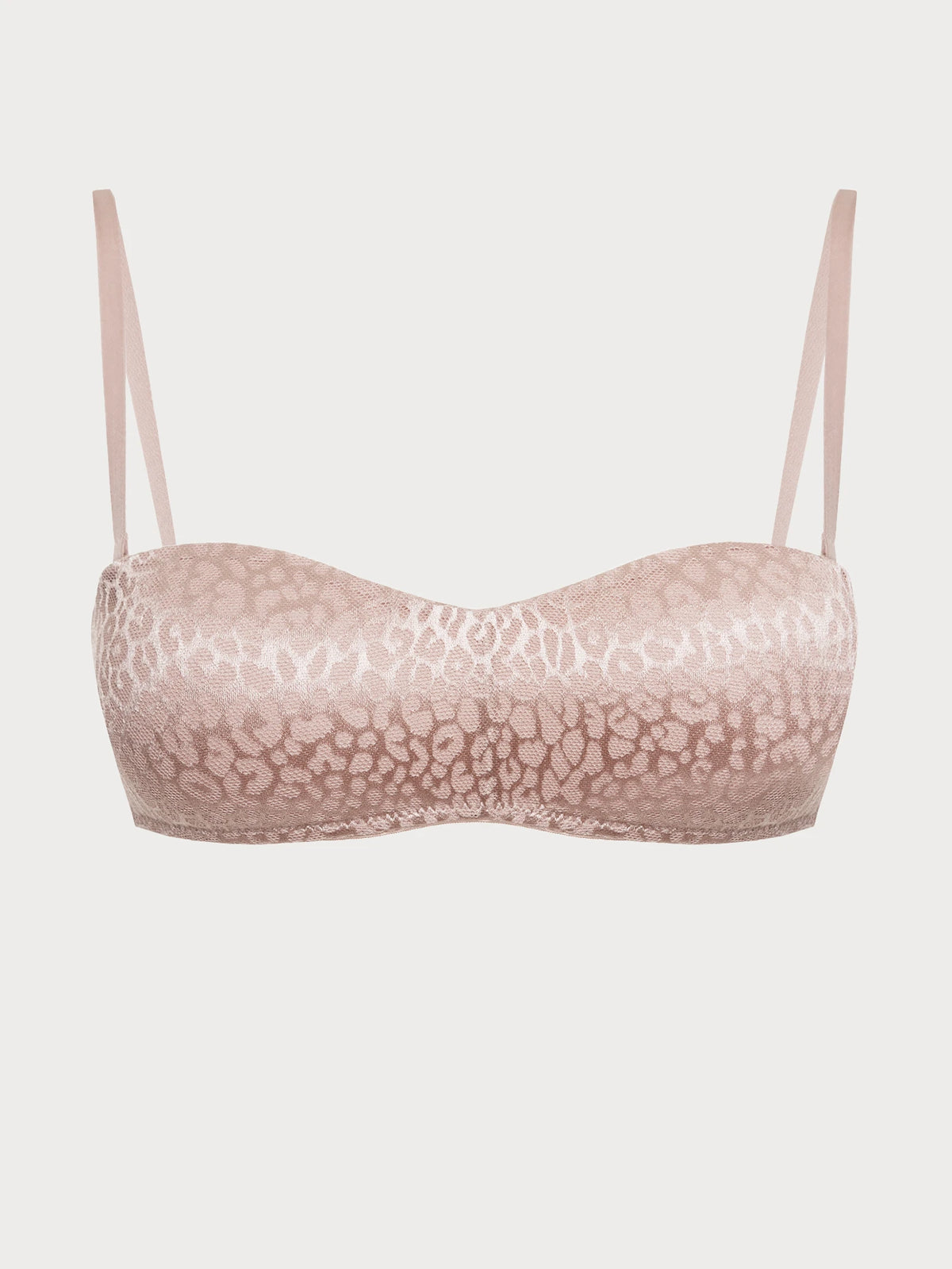 Wild Rose Leopard Jacquard Bandeau Bralette