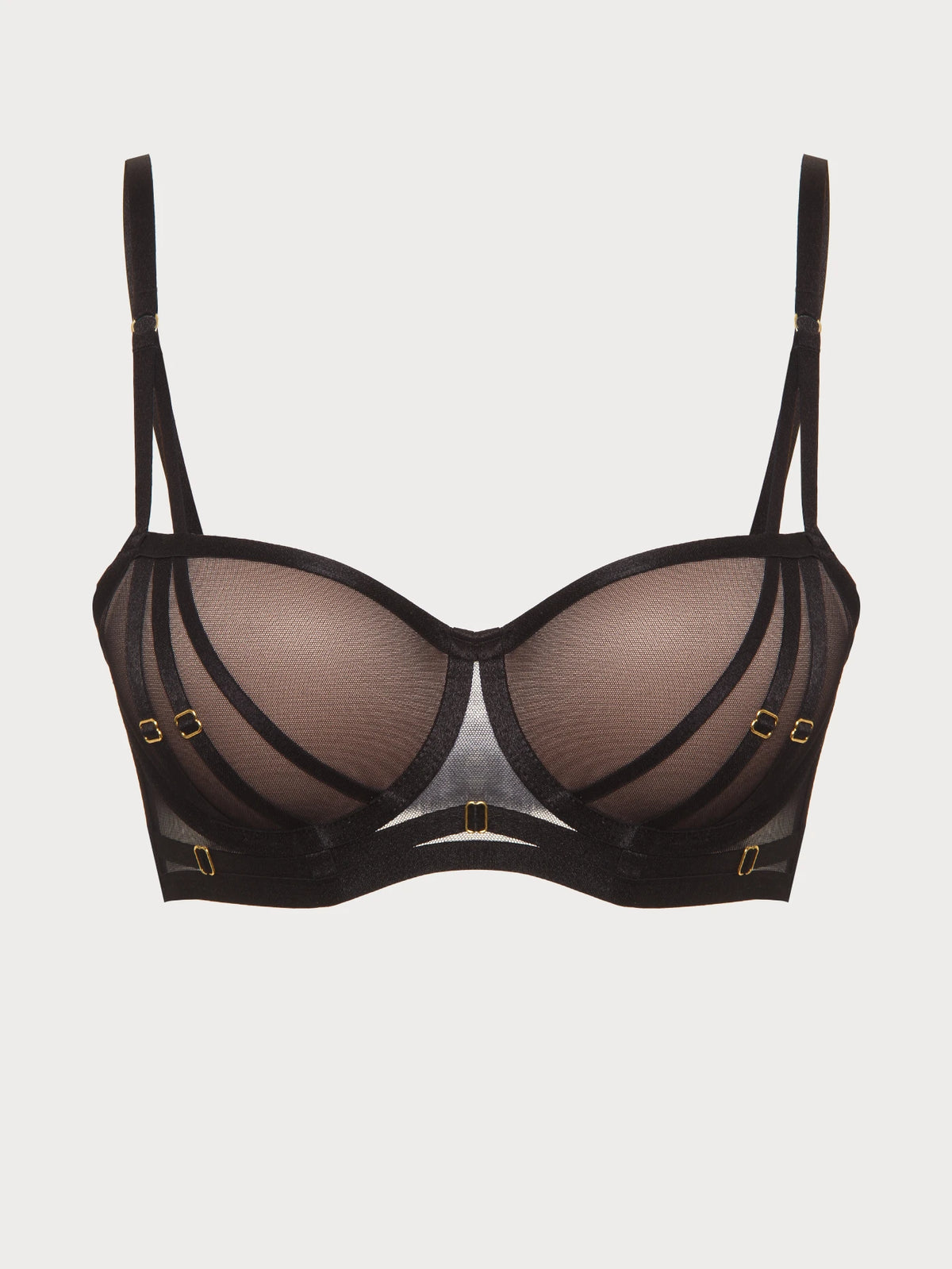 Eclipse Mesh Strappy Balconette Bra