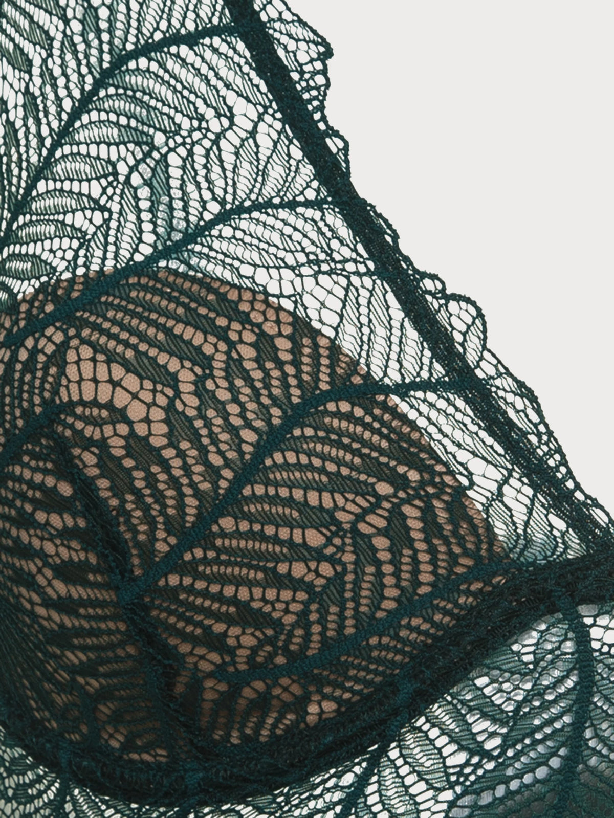 Emerald Muse High-Apex Lace Longline Bra