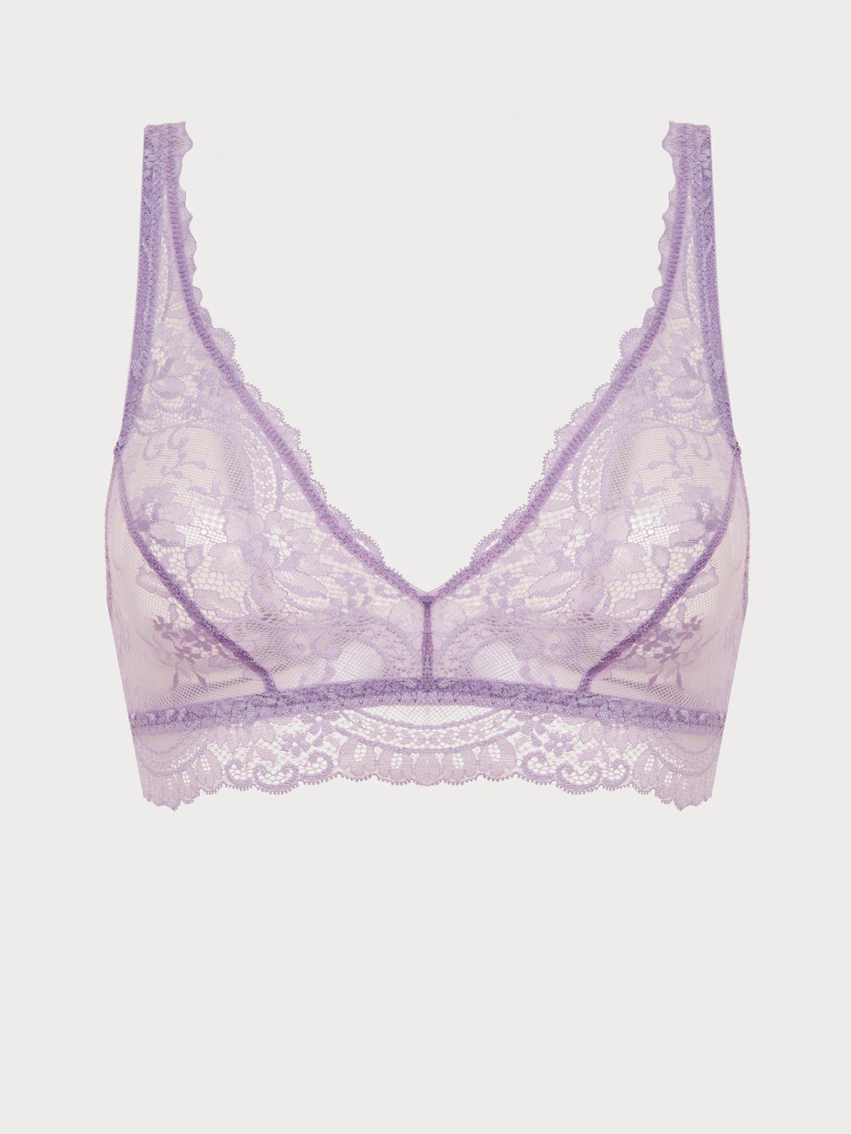 Wisteria Bloom Sheer Lace Triangle Bralette