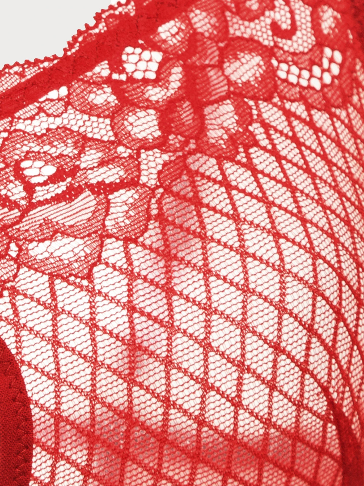 Scarlet Heart Lace Open-Bridge Bra