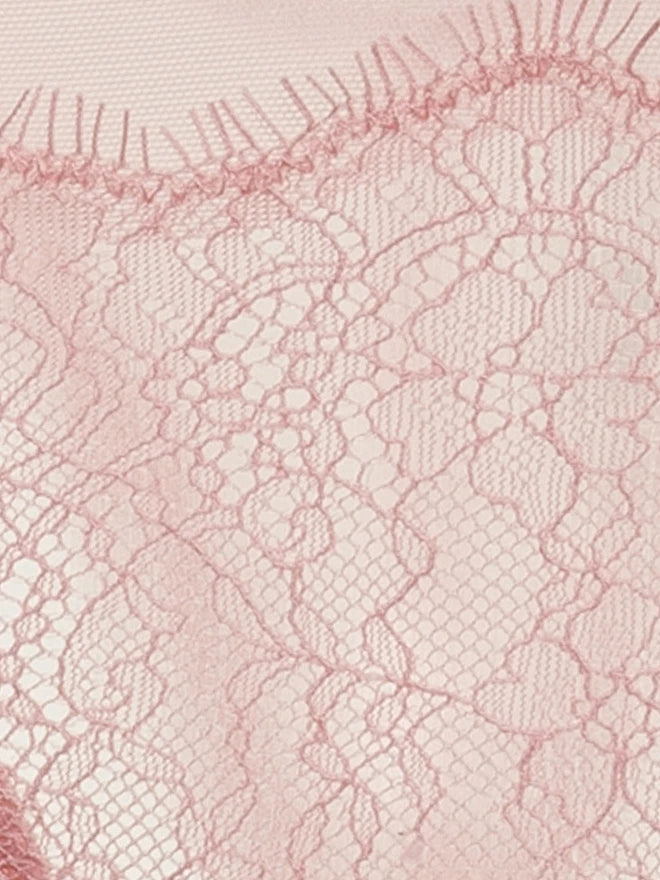 Eyelash Lace V-Cut Hipster Briefs with High-Leg Fit
